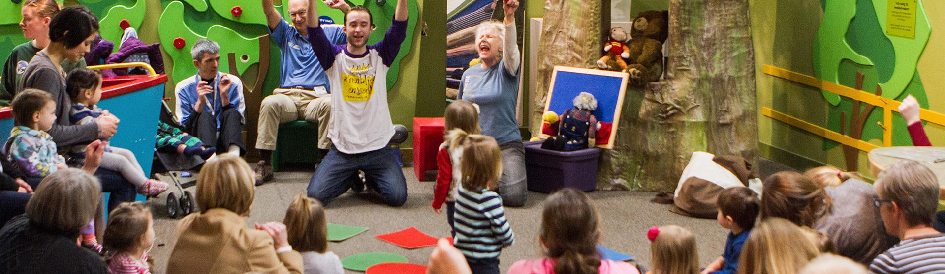 image of children during songs and stories